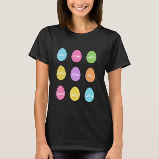 Funny No Cap Rizz Meme Oster Skibidi Osterei H T-Shirt (Vorderseite)