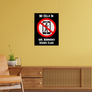 Funny No Cells im Science Room Poster