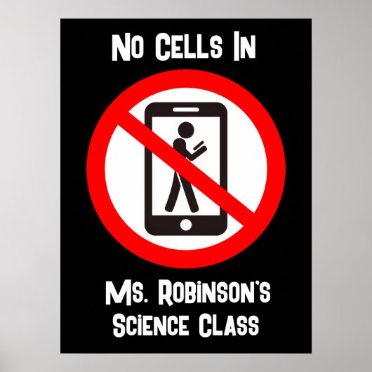 Funny No Cells im Science Room Poster (Vorne)