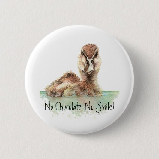 Funny, No Chocolate, No Smile, Angry Duck, Bird Button (Vorderseite)