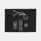 Funny No Concert Today Sad Stickman Music Concert Fleecedecke (Vorderseite (Horizontal))