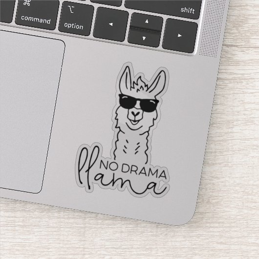 Funny No Drama Cool Llama Sticker (Detail)