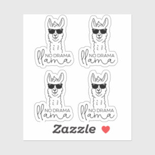 Funny No Drama Cool Llama Sticker