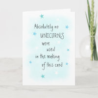 Funny NO Einhorn Images Blue Geburtstag Gruß
