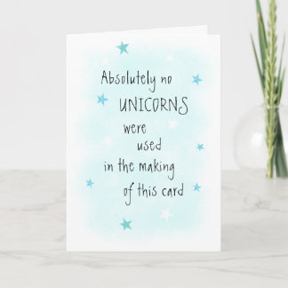 Funny NO Einhorn Images Blue Geburtstag Gruß Karte