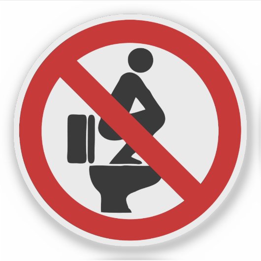 Funny NO Feed on Seat ⚠ Thai ⚠ Aufkleber (Vorderseite)