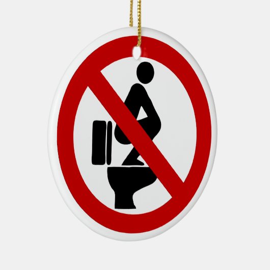 Funny NO Feed on Seat ⚠ Thai ⚠ Keramik Ornament (Rechts)