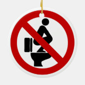 Funny NO Feed on Seat ⚠ Thai ⚠ Keramik Ornament (Hinten)