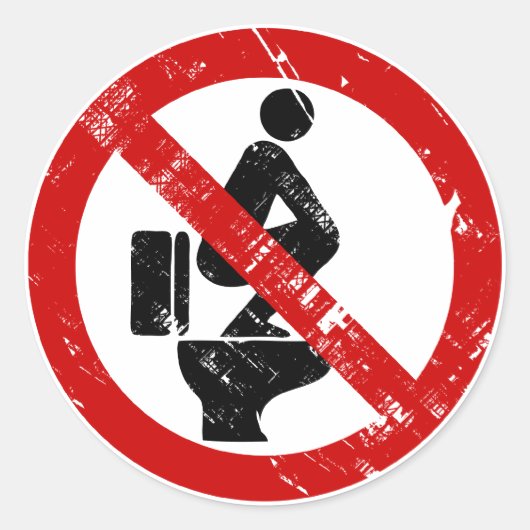 Funny NO Feed on Seat ⚠ Thai ⚠ Runder Aufkleber (Vorderseite)