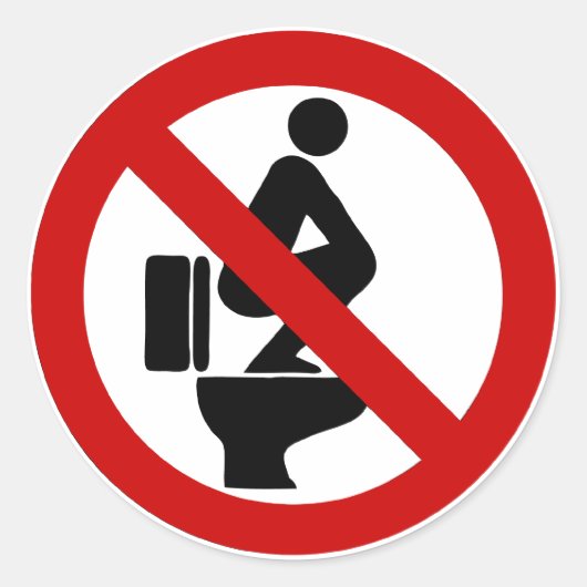 Funny NO Feed on Seat ⚠ Thai ⚠ Runder Aufkleber (Vorderseite)