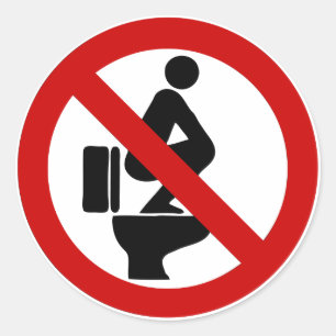 Funny NO Feed on Seat ⚠ Thai ⚠ Runder Aufkleber