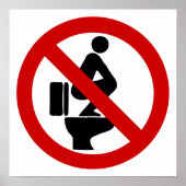 Funny NO Feet on the Seat ⚠ Thai Sign ⚠ Poster (Vorne)