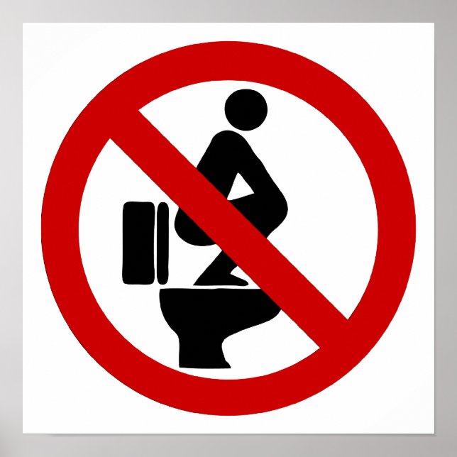 Funny NO Feet on the Seat ⚠ Thai Sign ⚠ Poster (Vorne)