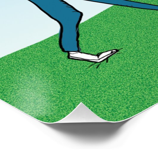 Funny no fetch Dog Poster (Ecke)