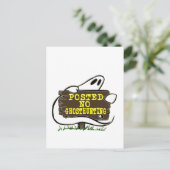 Funny No Ghost Junting Sign Postkarte (Stehend Vorderseite)