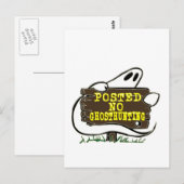 Funny No Ghost Junting Sign Postkarte (Vorne/Hinten)