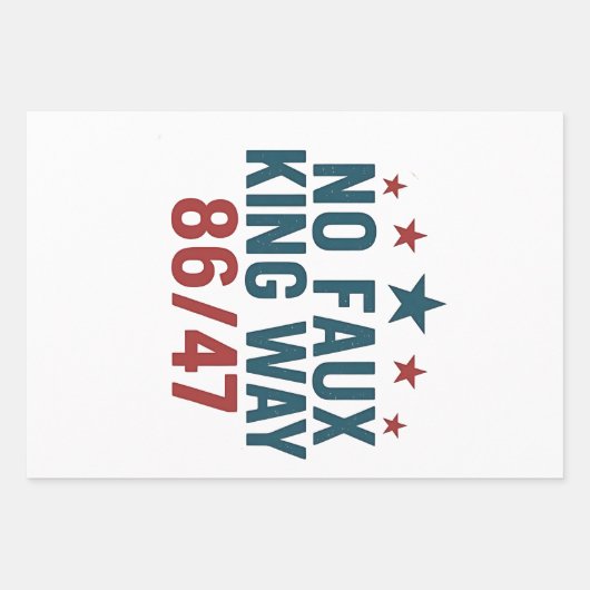 Funny no Imitats King Way 86 47 4. Juli Geschenkpapier Set (Vorderseite)