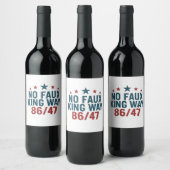 Funny no Imitats King Way 86 47 4. Juli Weinetikett (Flaschen)