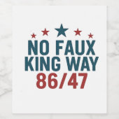 Funny no Imitats King Way 86 47 4. Juli Weinetikett (Einzelnes Label)