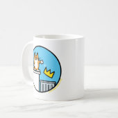 Funny No Kings Cat Cartoon Mugs Kaffeetasse (Vorderseite Links)