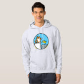 Funny No Kings Cat Cartoon on a sweatshirt (Vorne ganz)