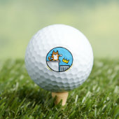 Funny No Kings Cat Cartoon on Golf Balls Golfball (Insitu T-Shirt)