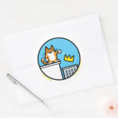 Funny No Kings Cat Cartoon Stickers (Umschlag)