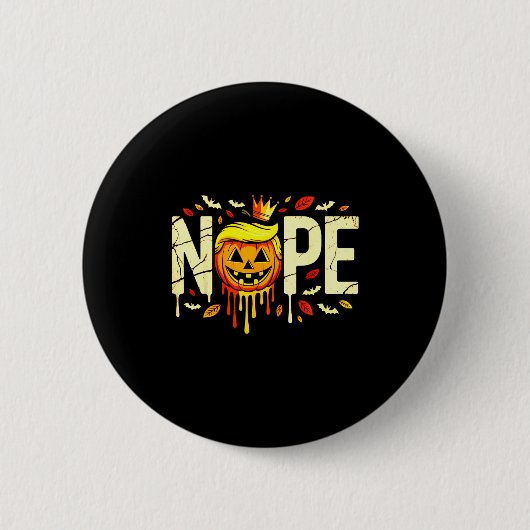 Funny No Kings Halloween 2025 Distressed Usa Flag  Button (Vorderseite)