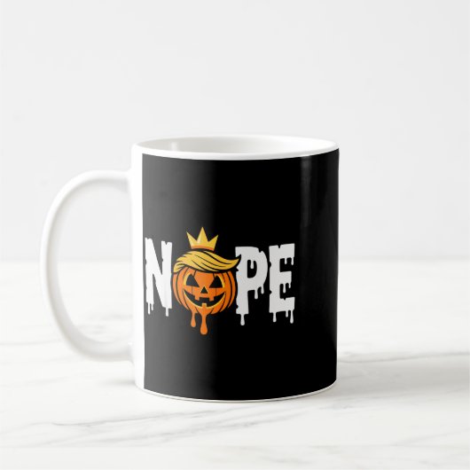 Funny No Kings Halloween 2025 Distressed Usa Flag Kaffeetasse (Links)
