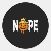 Funny No Kings Halloween 2025 Distressed Usa Flag Runder Aufkleber (Vorderseite)