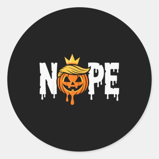 Funny No Kings Halloween 2025 Distressed Usa Flag  Runder Aufkleber (Vorderseite)