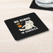 Funny No Kings In America Retro Classic Rechteckiger Pappuntersetzer (angewinkelt)
