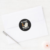 Funny No Kings In America Retro Classic Runder Aufkleber (Umschlag)