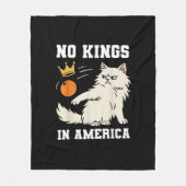 Funny No Kings in America Retro Classic Style Fleecedecke (Vorderseite)