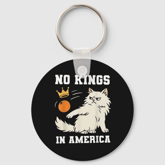 Funny No Kings in America Retro Classic Style Schlüsselanhänger (Vorderseite)