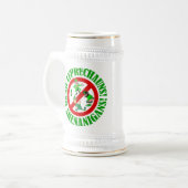 Funny no leprechauns St Patrick's Day Bierglas (Vorderseite Links)