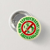 Funny no leprechauns St Patrick's Day Button (Vorne & Hinten)