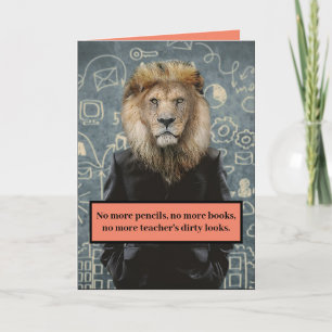 Funny No more Lehrer's Dirty sieht Abschluss aus Karte