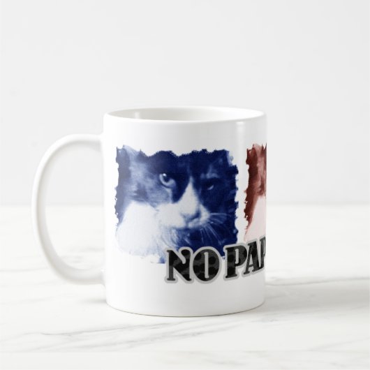 Funny No Paparazzi Cat Color Kaffeetasse (Links)