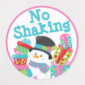 Funny "No Peeking, No Shaking, Hände Off" Santa Etiketten (Design 1)