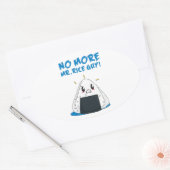 Funny No Rice Typ Ovaler Aufkleber (Umschlag)