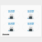 Funny No Rice Typ Ovaler Aufkleber (Blatt)