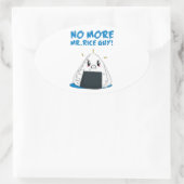 Funny No Rice Typ Ovaler Aufkleber (Tasche)