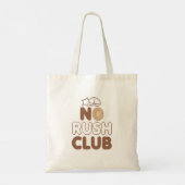 Funny "No Rush Club" with Sleeping Animal Tragetasche (Rückseite)