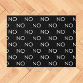 Funny NO Schwarz-weiß Introvert Minimal Fußmatte