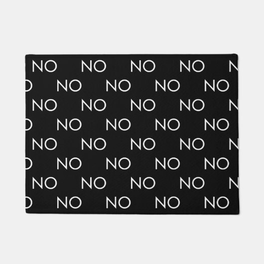 Funny NO Schwarz-weiß Introvert Minimal Fußmatte (Vorderseite)