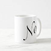 Funny No! Schwarzes Skript Kaffeetasse (VorderseiteRechts)
