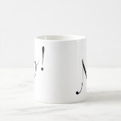 Funny No! Schwarzes Skript Kaffeetasse (Mittel)