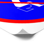 Funny no sitzend auf Toilette Sign Poster (Ecke)