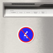 Funny no sitzend auf Toilettenschild Magnet (In Situ (Geschirrspüler))